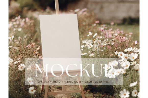 Elegant Welcome Sign Mockup for Wedding Designs