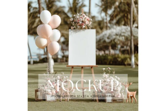 Elevate Your Designs with the Welcome Sign, Wedding Sign Mockup_161