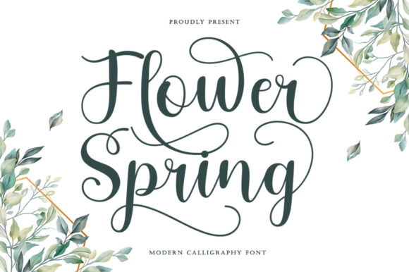 Flower Spring Font: A Modern Calligraphy Typeface