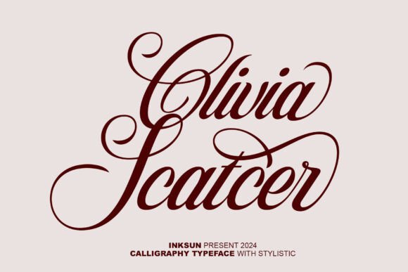 Olivia Scatcer Font: A Timeless Calligraphy Typeface