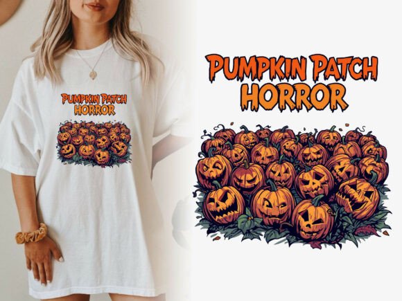 Unleash Spooky Creativity with Pumpkin Patch Horror Png