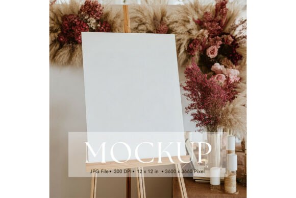 Welcome Sign, Wedding Sign Mockup_148: A Clean Canvas for Your Art