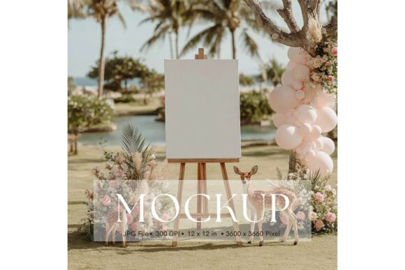 Welcome Sign, Wedding Sign Mockup_162: A Design Asset for Elegant Presentations