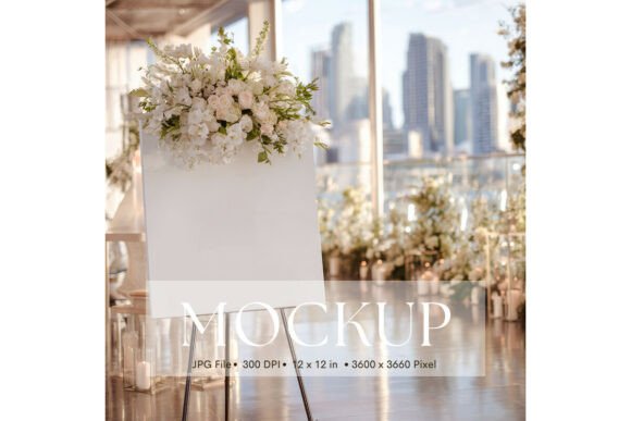 Welcome Sign, Wedding Sign Mockup_201: Elegant Design Asset