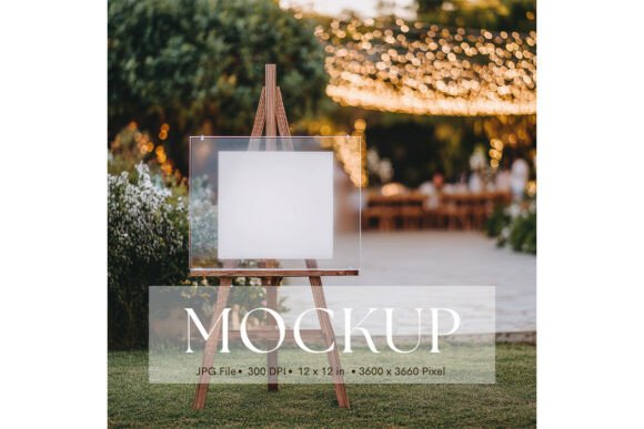 Welcome Sign, Wedding Sign Mockup: Showcase Your Design